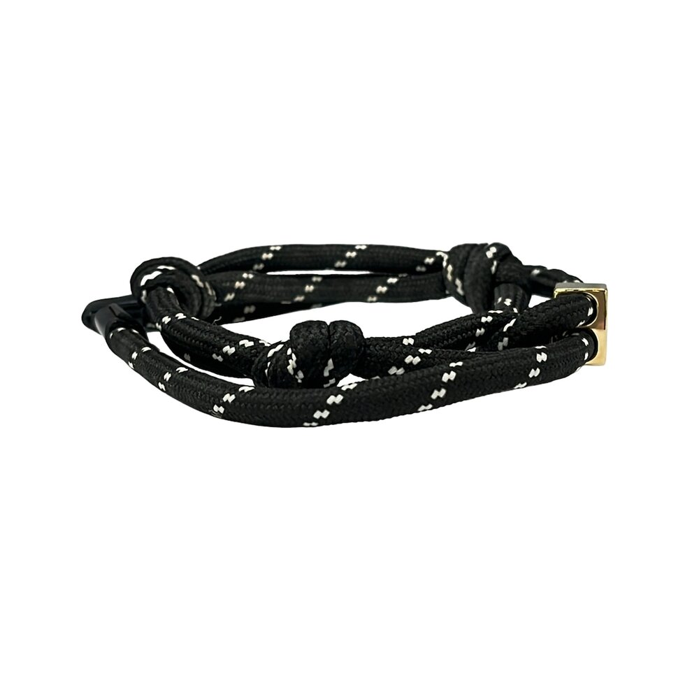 Miu Miu Bracelet Black White Gold Chemical Fiber Hardware - Picture 2 of 5